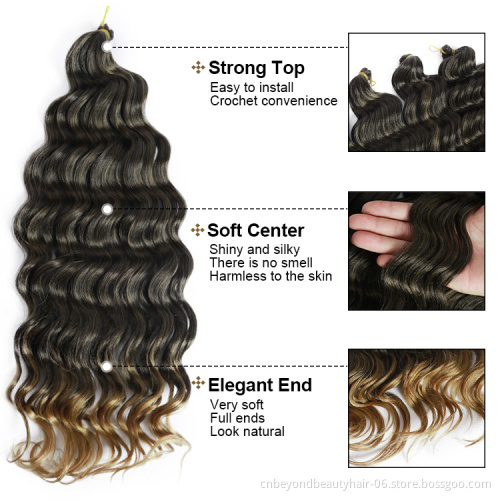 Deep Wave Twist Crochet Hair Synthetic Braiding Hair Extensions Deep Twist